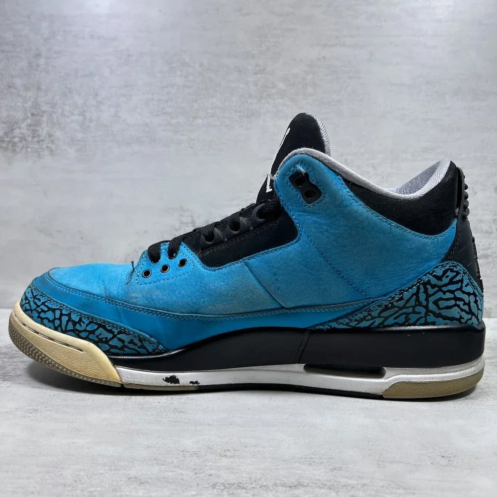 Nike Air Jordan 3 Retro Basketball Shoes - Men's Size 10.5 - Powder Blue - 13606